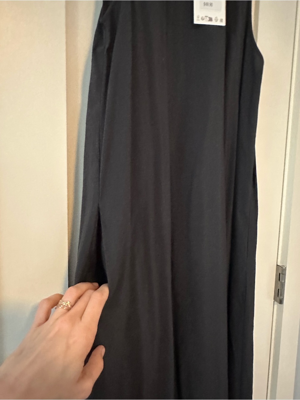 NWT Zara Sleeveless A-Line Maxi Dress Black Modal Blend Size M 3067/395 - Picture 6 of 11
